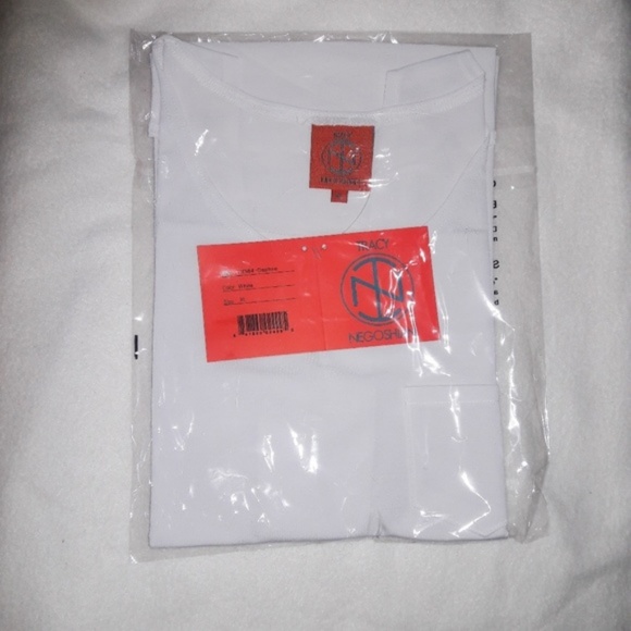 Pocketed Solid White Scoop Neck Tank Top Blouse XL - Picture 6 of 7